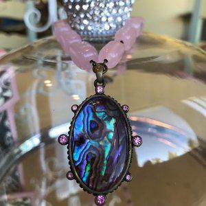 Abalone & Rose Quartz Necklace